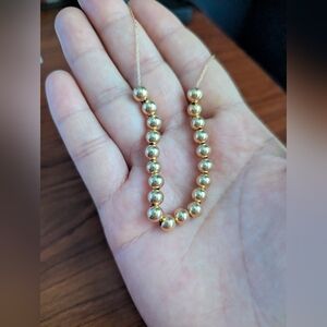14 Solid Gold, 2.3g, 5.68mm Ball Beaded, Chain Link 18 1/8" Necklace.